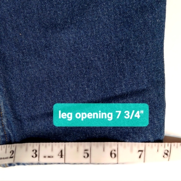 Vintage 90s Route 66 Jean Straight Mid Rise Girl 12A Fit 32x29 Dark Wash Blue - Picture 10 of 10